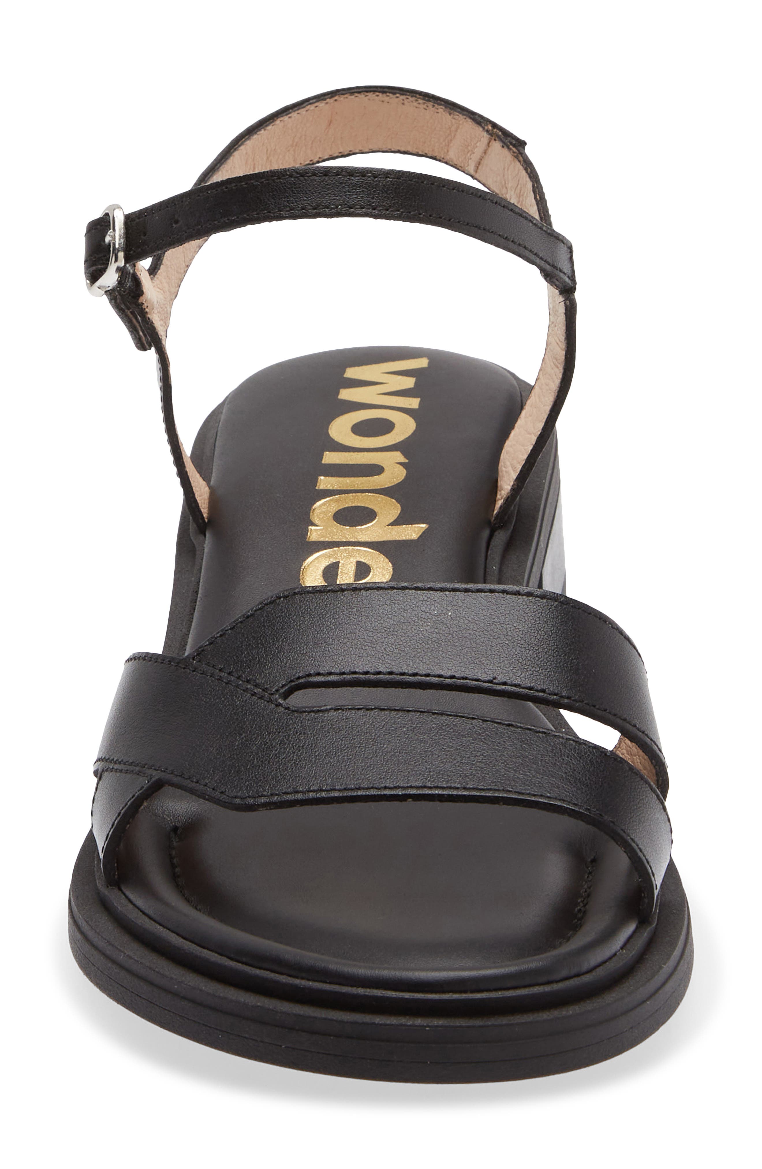 Wonders Ankle Strap Slide Sandal, Alternate, color, Tokat Black
