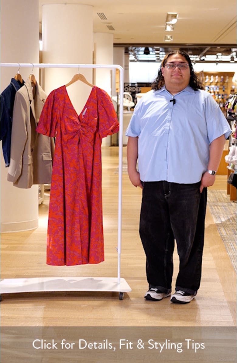 Aura Falls Floral Print Cutout Dress, sales video thumbnail