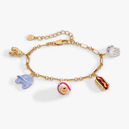 Alex and Ani 'Take Me Out to the Ballgame' Baseball Charm Bracelet in Brass Two Tone at Nordstrom