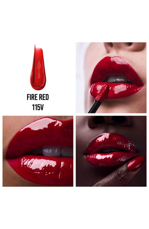Christian Louboutin Rouge Stiletto Vinyl Gloss In Fire Red