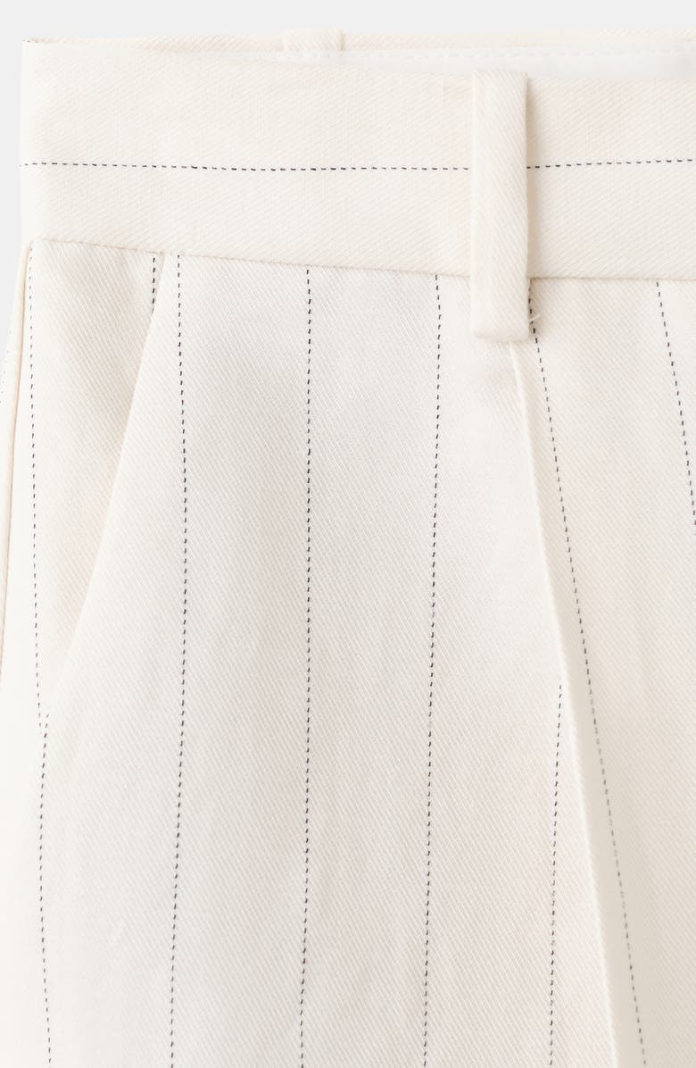 MANGO Argelia Pleated Bermuda shorts, Alternate, color, Ecru