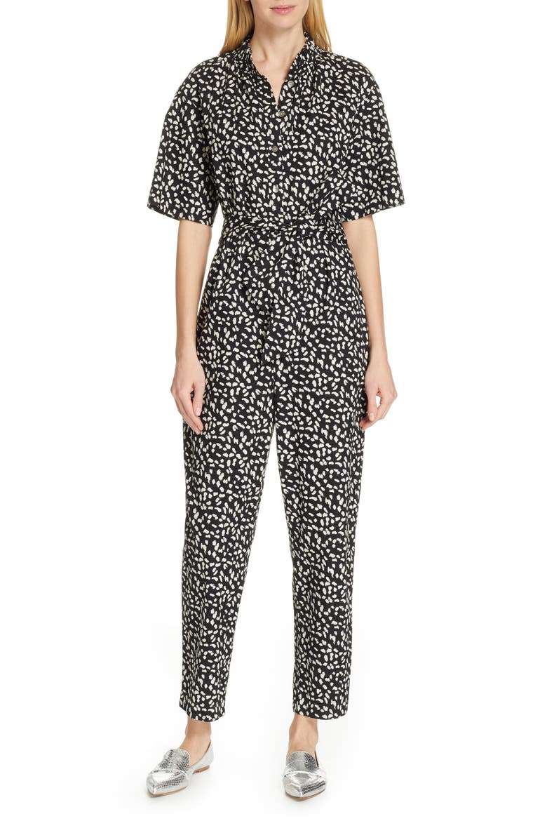 Animal Print Jumpsuit, Main, color, BLACK COMBO