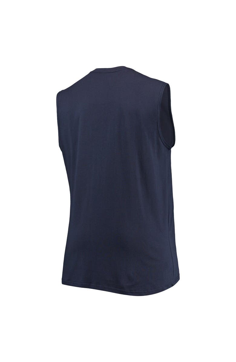 PROFILE Men's Navy New England Patriots Big & Tall Muscle Tank Top, Alternate, color,