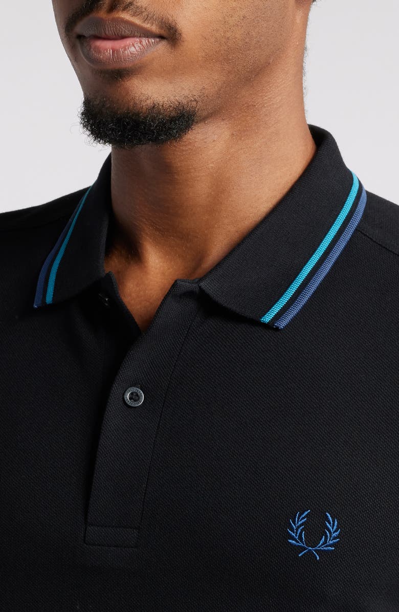 Fred Perry Extra Trim Fit Twin Tipped Piqué Polo, Alternate, color, 