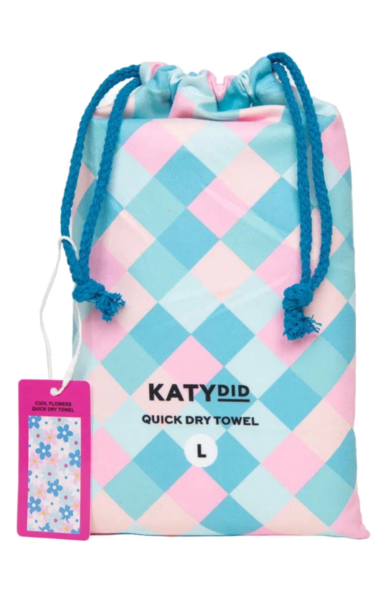 Katydid Cool Flowers Quick Dry Beach Towel, Alternate, color,