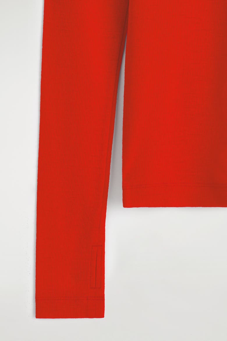 Merino Wool Turtleneck Top, Alternate, color, ORANGE