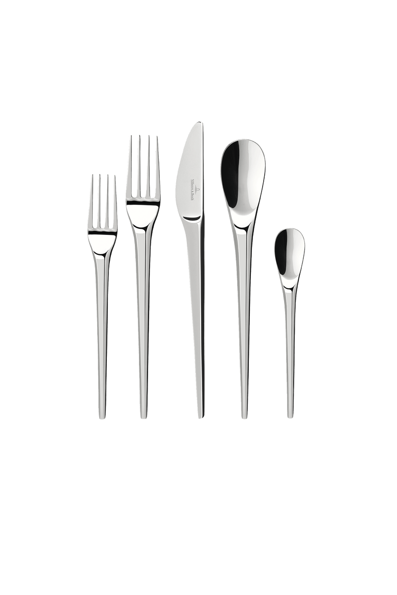 NewMoon 5 Piece Place Set, Main, color, stainless steel