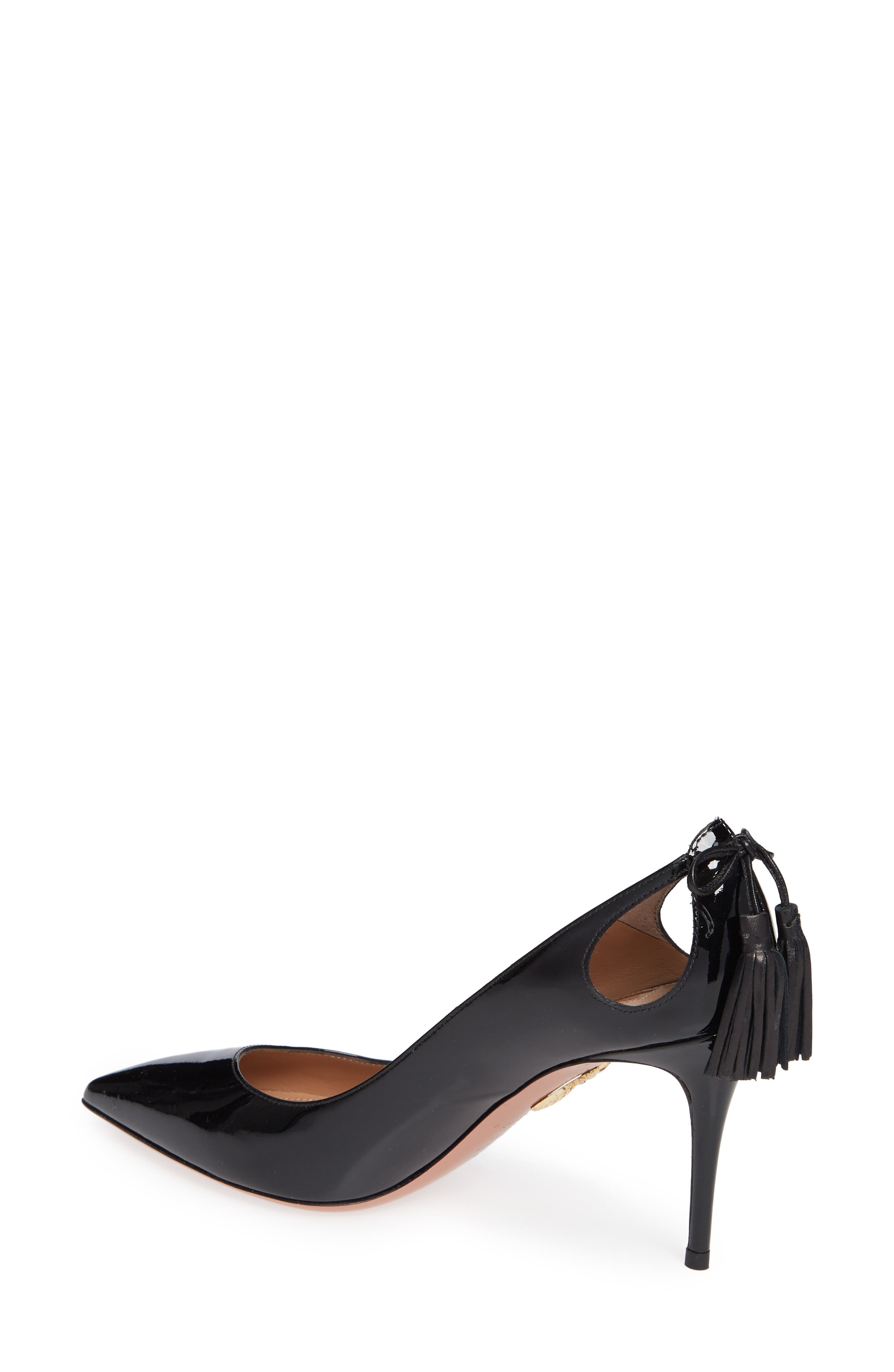 Aquazzura Forever Marilyn Tassel Pointy Toe Pump, Alternate, color, 