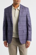 Jack Victor McAllen Lavender Plaid Soft Constructed Brushed Wool & Cashmere Sport Coat