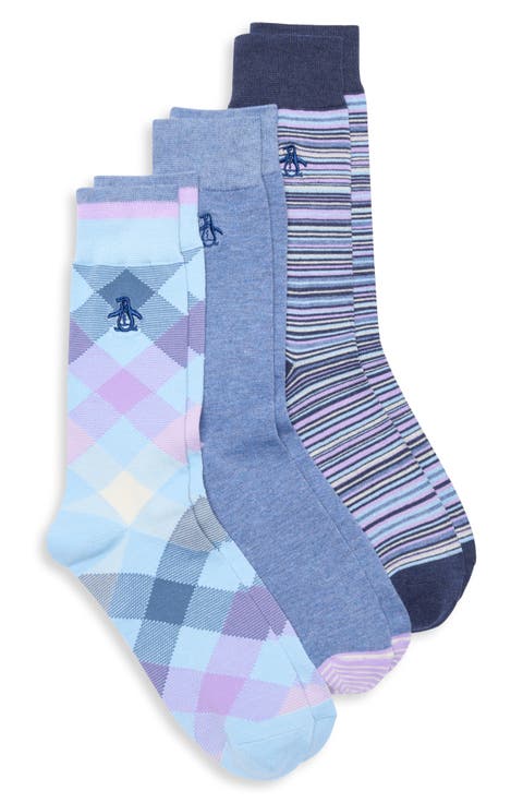 Skinny Stripe Assorted 3-Pack Crew Socks