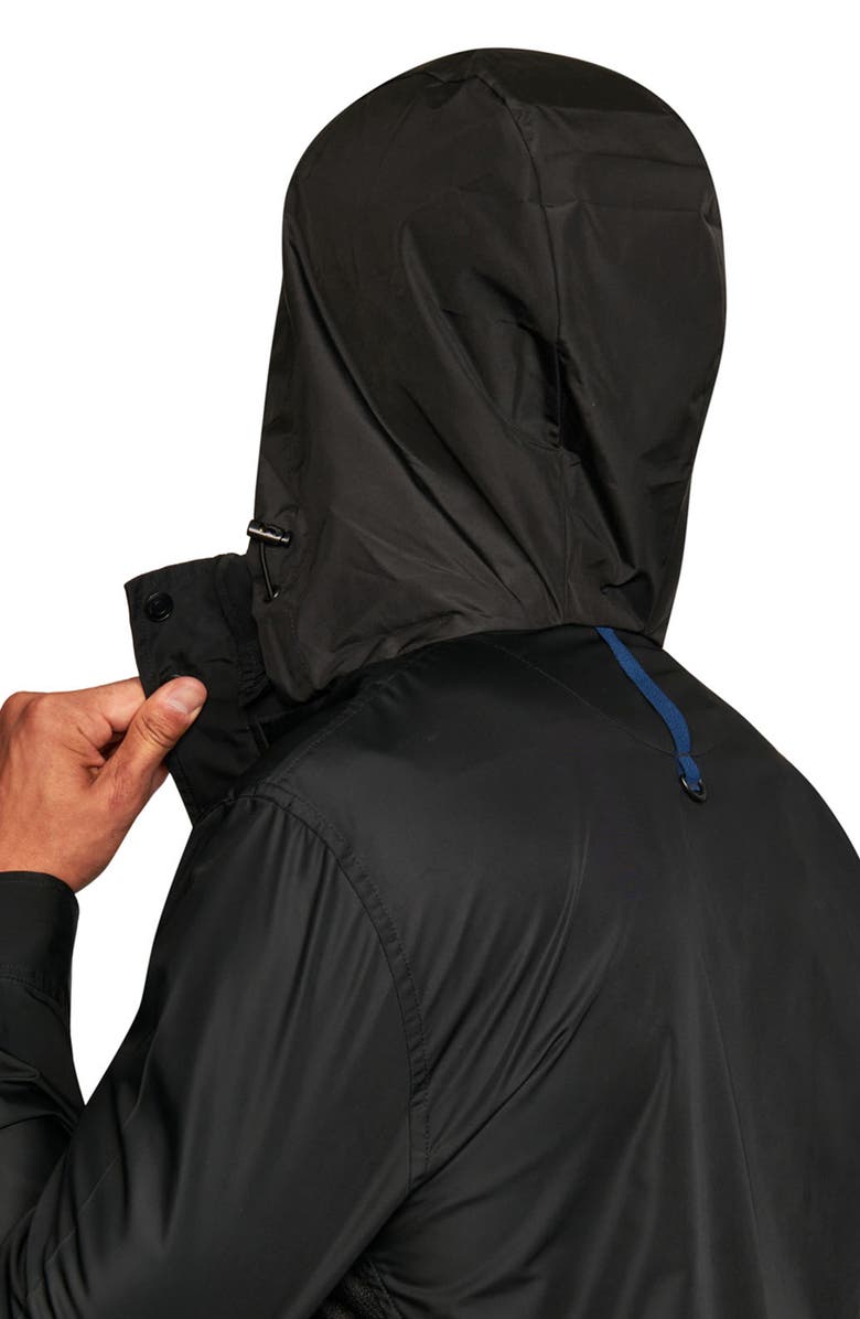 W.R.K Solid Water Resistant Mesh Hooded Jacket, Alternate, color, Black