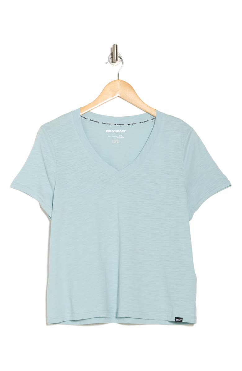 DKNY V-Neck Slub Jersey T-Shirt, Alternate, color, 