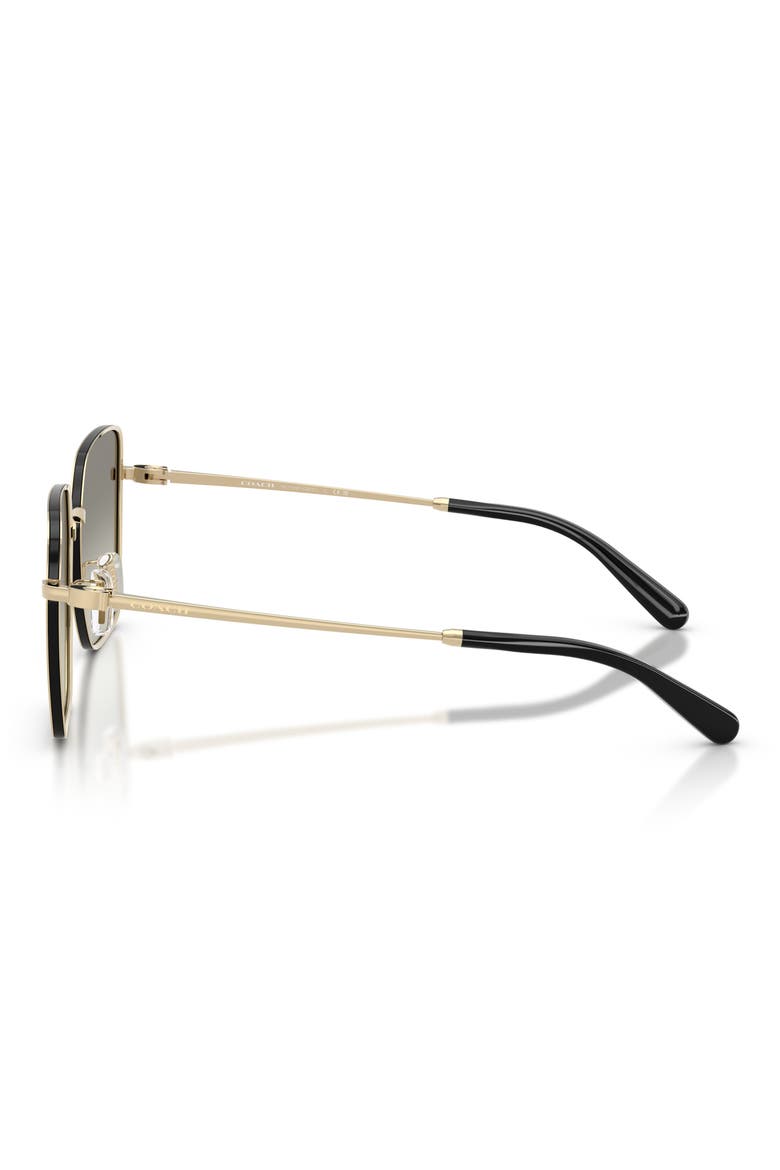 56mm Gradient Square Sunglasses, Alternate, color, LIGHT GOLD / BLACK / GREY