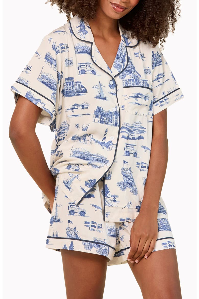 NC Toile Short Set, Alternate, color, Navy