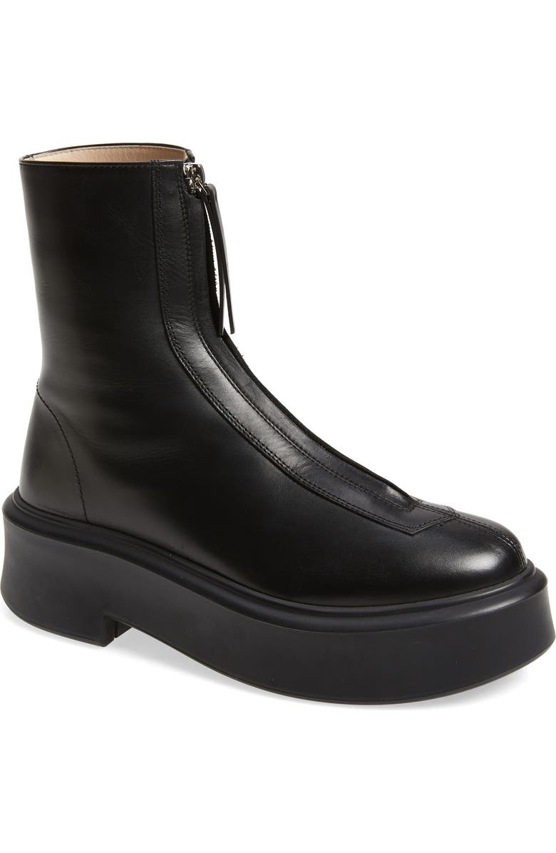 The Row Zip Platform Bootie, Main, color, Black