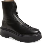 オシャレ☆ THE ROW Leather-trimmed mesh ankle boots ブーツ THE ROW Leather and mesh ankle boots | NET-A-PORTER
