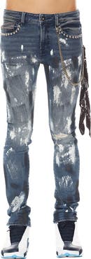Cult of Individuality Punk Ripped Stretch Super Skinny Jeans