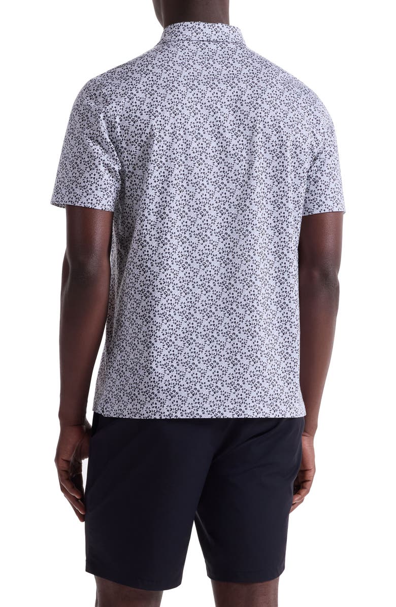 Bugatchi Victor OoohCotton<sup>®</sup> Floral Polo, Alternate, color, Black
