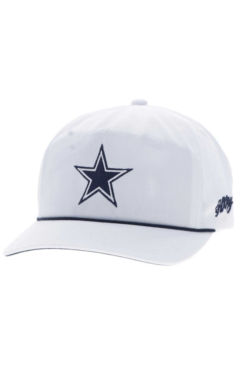 HOOEY Men's HOOey White Dallas Cowboys Star Logo Rope Adjustable Hat, Main, color, White