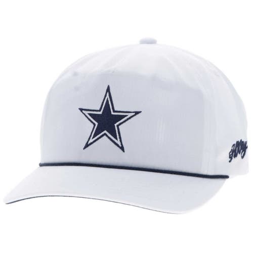 Hooey White Dallas Cowboys Star Logo Rope Adjustable Hat