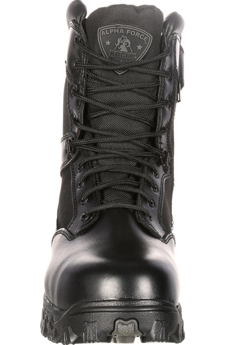 Rocky Zipper Composite Toe Public Service Boot, Alternate, color, Black