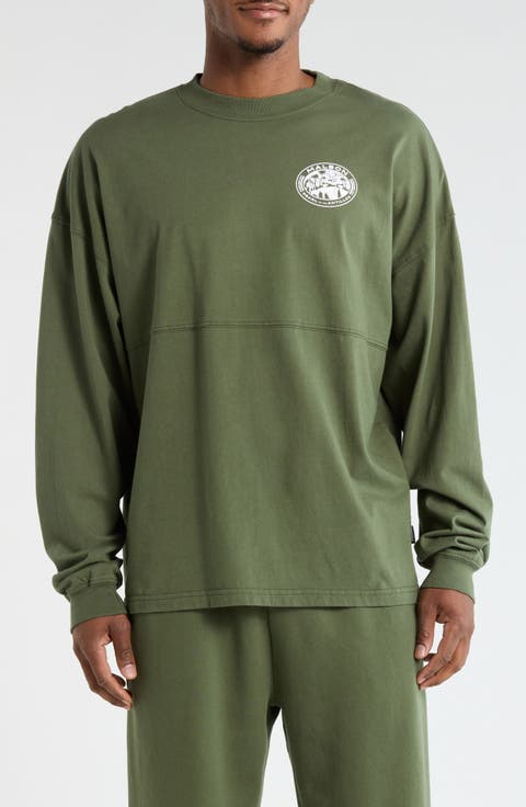 Horizon Long Sleeve Cotton Graphic T-Shirt