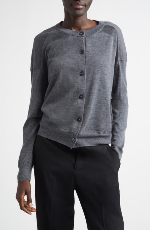 Kita Fine Knit Cashmere Crewneck Cardigan