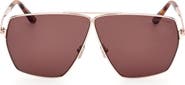 TOM FORD Stella 67mm Oversize Navigator Sunglasses