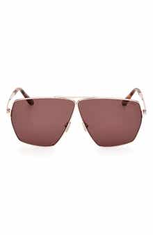 TOM FORD Stella 67mm Oversize Navigator Sunglasses
