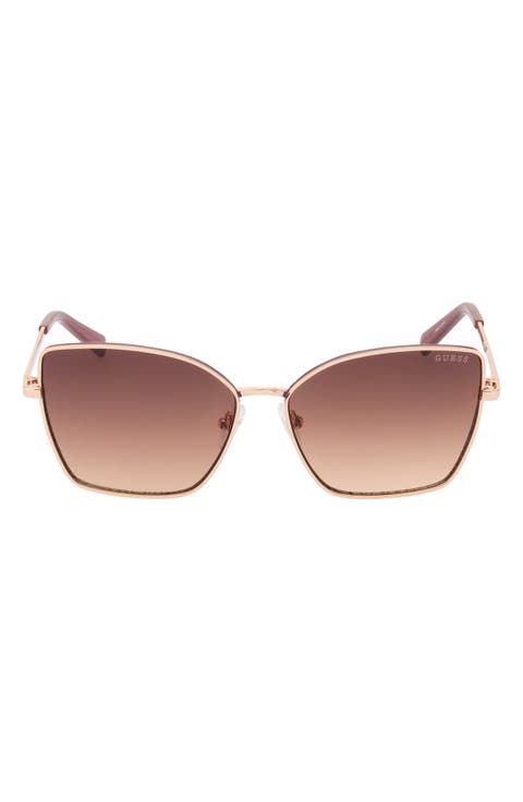 57mm Butterfly Gradient Sunglasses