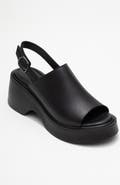 Forever & Always Shoes Power Leather Platform Wedge Sandal