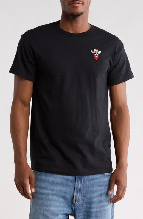 Skull Cowboy Emroidery T-Shirt