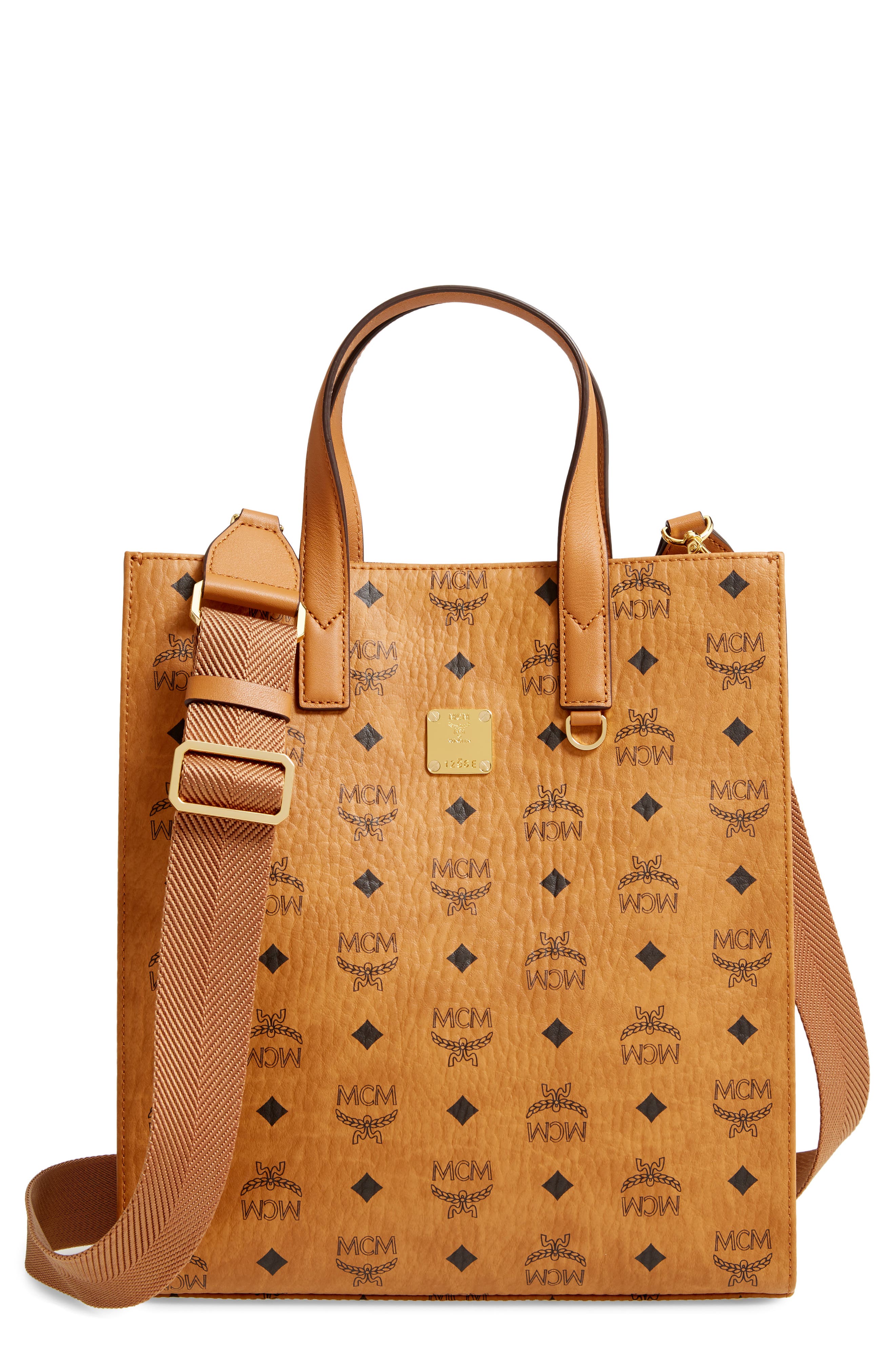Small Klassik Visetos Tote, Main, color, COGNAC
