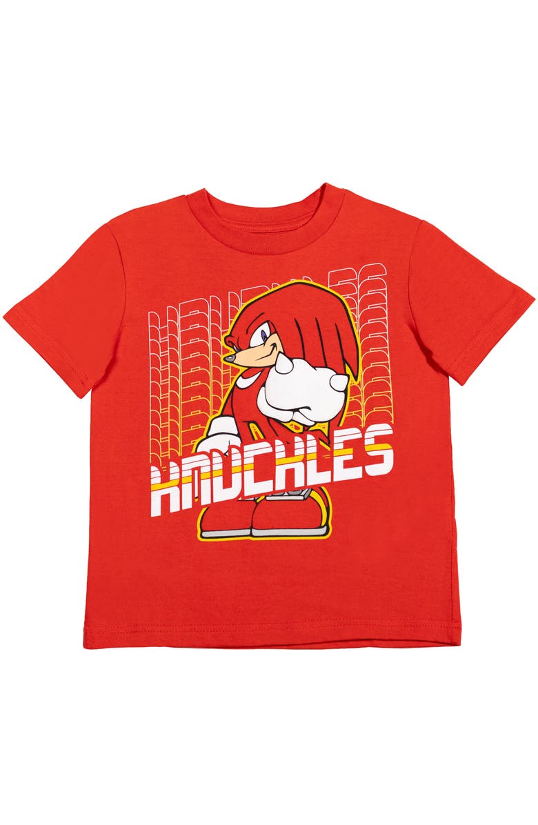 SEGA Sonic the Hedgehog 3-Pack Short Sleeve T-Shirts, Alternate, color, Knuckles / Shadow / Sonic