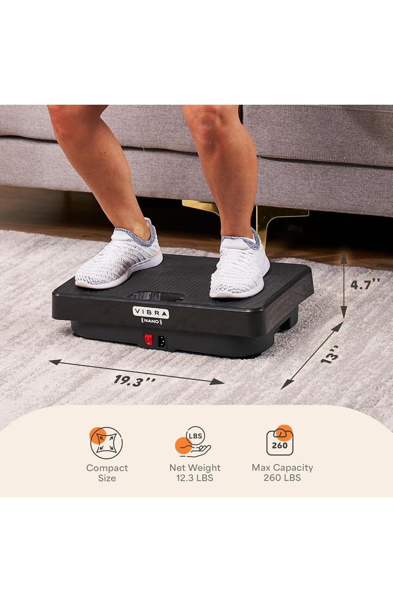 Lifepro VibraPulse Slim Vibrating Plate Exercise Machine for Balance Muscle Toning and Recovery, Alternate, color, Black