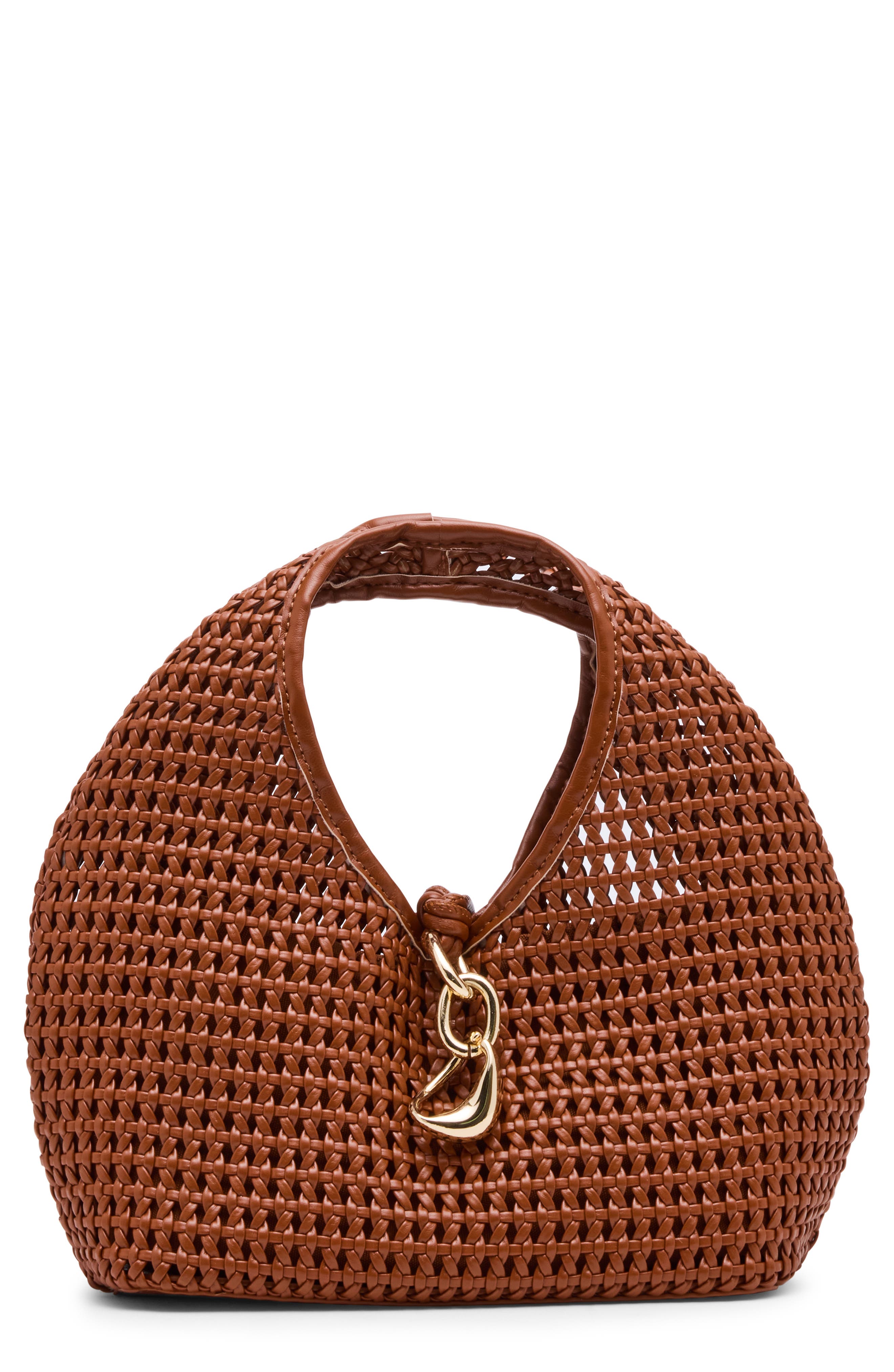 Dolce Vita Dahlia Woven Handbag, Main, color, Cognac
