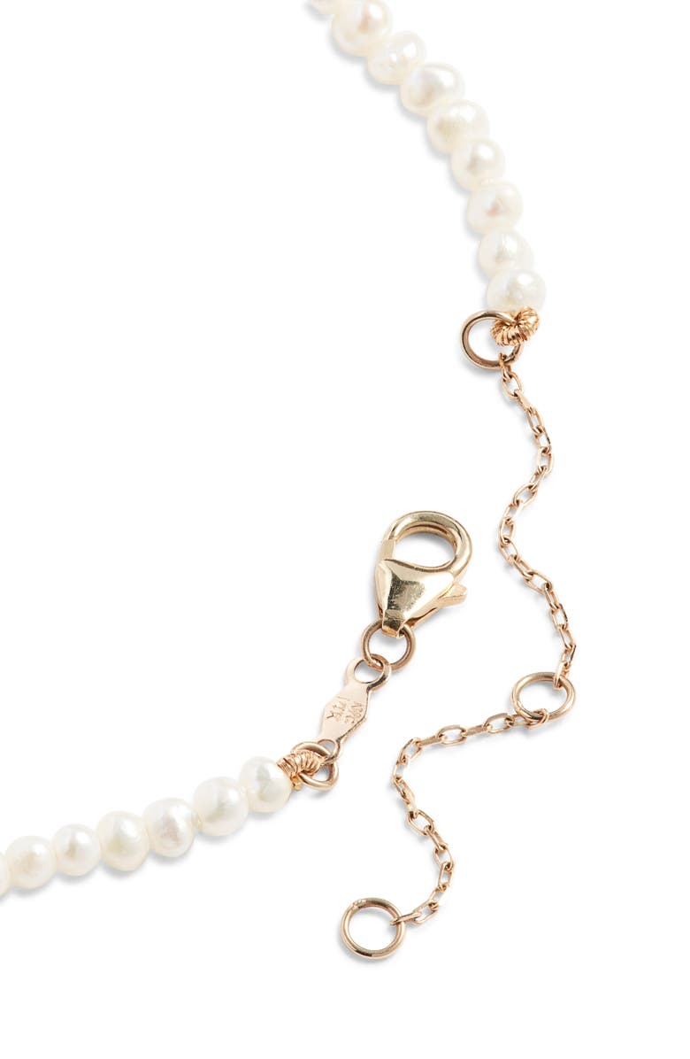 Nordstrom Freshwater Pearl Long Pendant Necklace, Alternate, color, White- 14K Yellow Gold