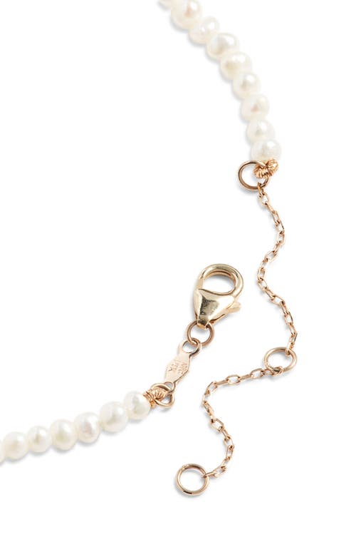 Nordstrom Freshwater Pearl Long Pendant Necklace In Metallic