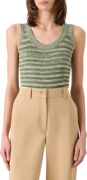 Akris punto Space Dye Merino Wool Rib Sweater Tank