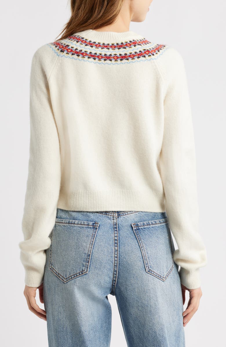 DÔEN Boniface Fair Isle Sweater, Alternate, color, Ivory Annecy Fair Isle