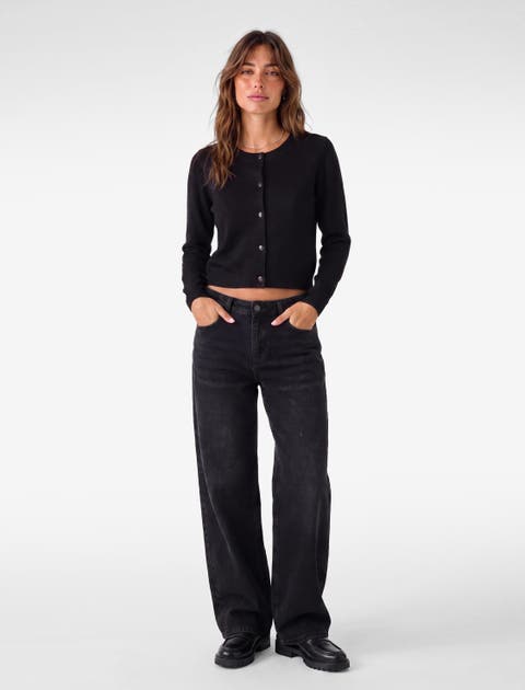 Regular Fit Crew Neck Knit Cardigan