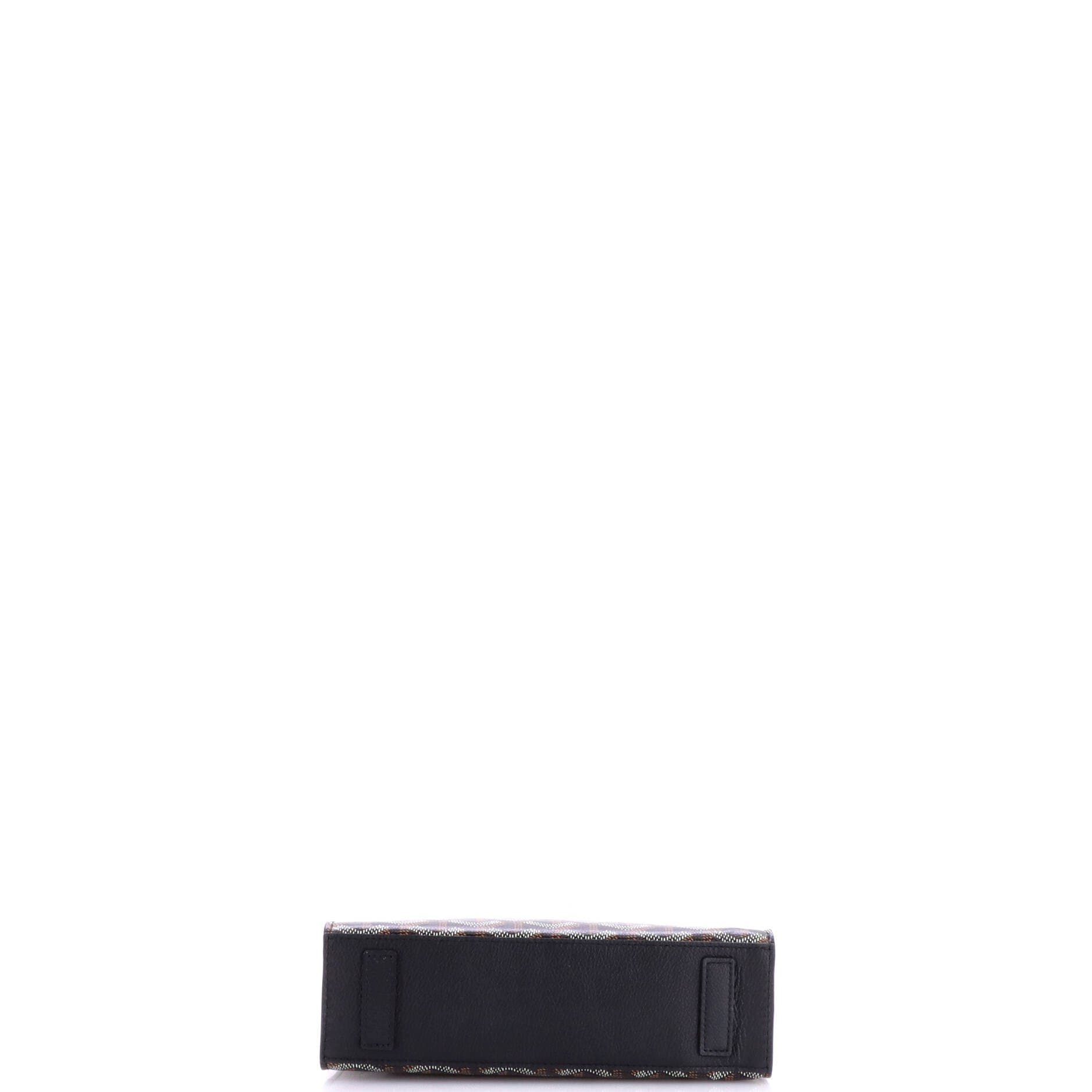 Structured Rouette Chain Shoulder Bag Coated Canvas Mini, Alternate, color, Black