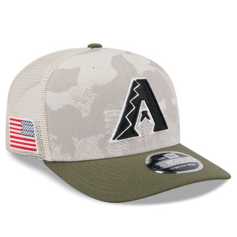 Men's New Era Light Beige/Olive Arizona Diamondbacks 2025 Armed Forces Day 9SEVENTY Stretch-Snap Hat
