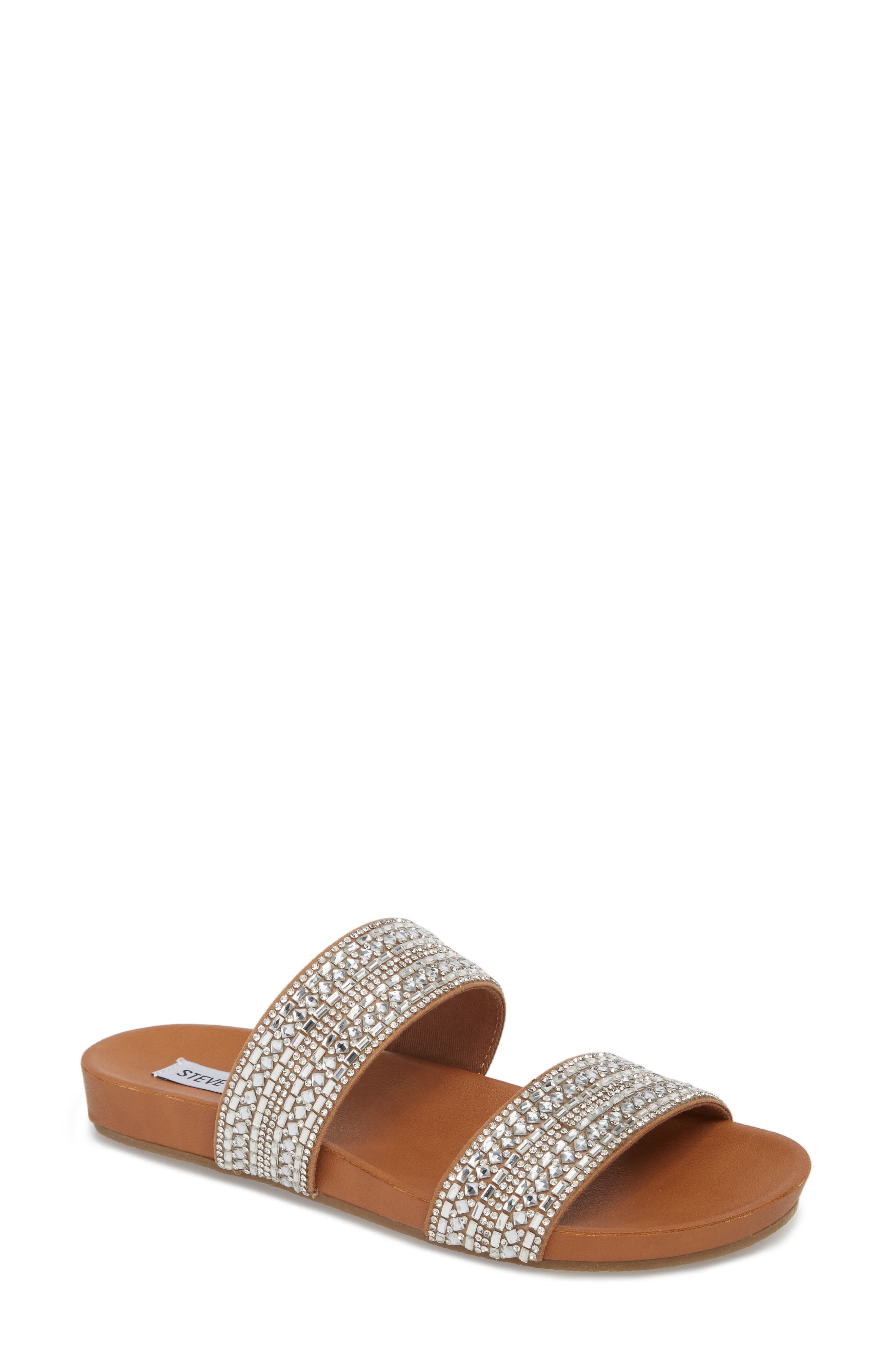 Dynamo Embellished Slide Sandal, Main, color, RHINESTONE