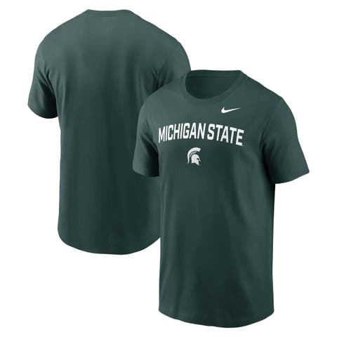 Men's Nike Green Michigan State Spartans Primetime Arch Stack T-Shirt