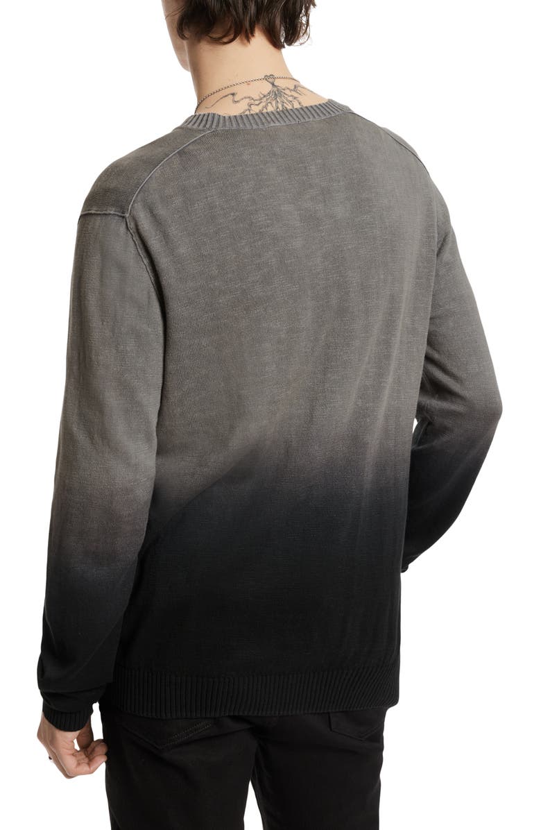 John Varvatos Kane Ombré V-Neck Cotton Slub Sweater, Alternate, color, 
