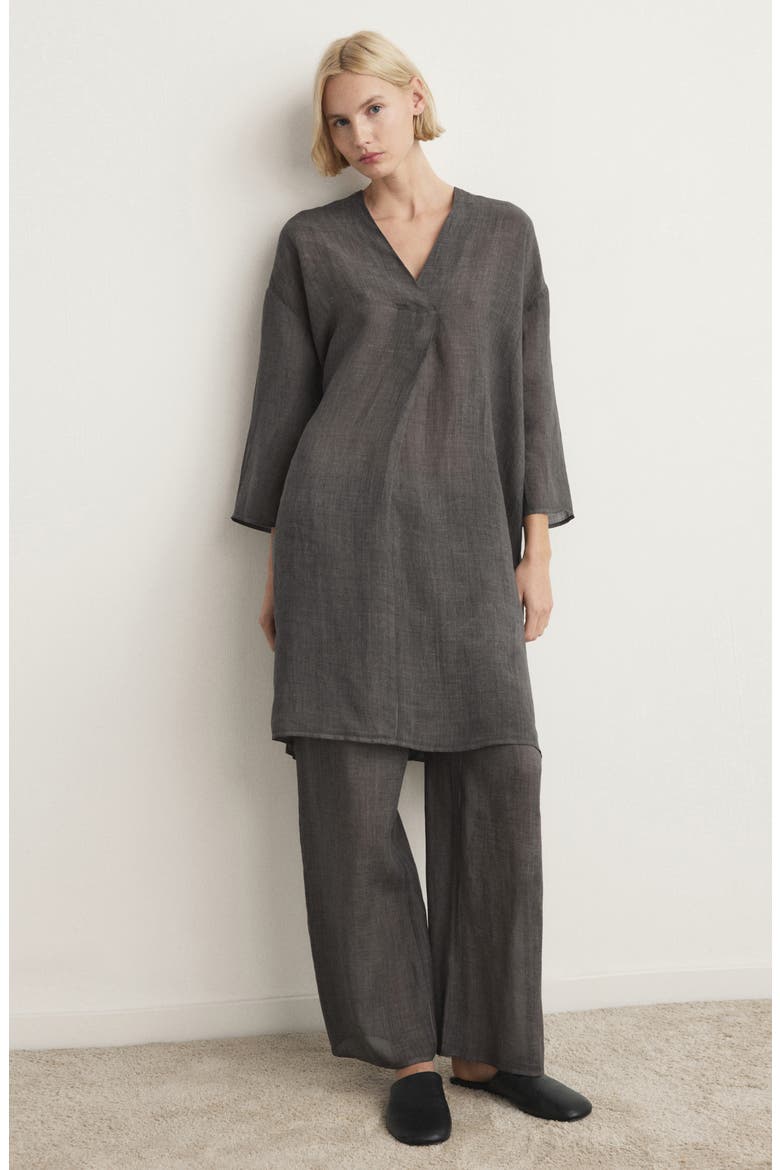 Ramie Pajama Pants, Alternate, color, CHARCOAL