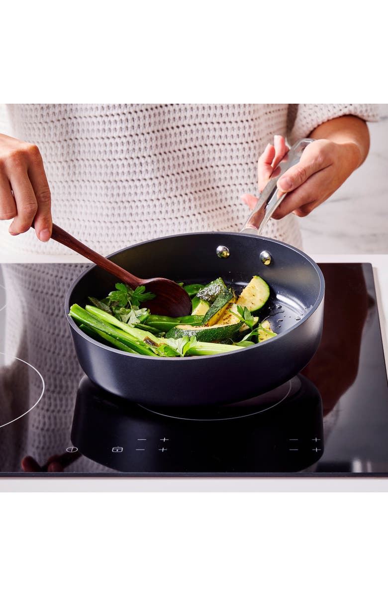 Alva Maestro Nonstick Sauté Pan with Lid, Alternate, color, Black