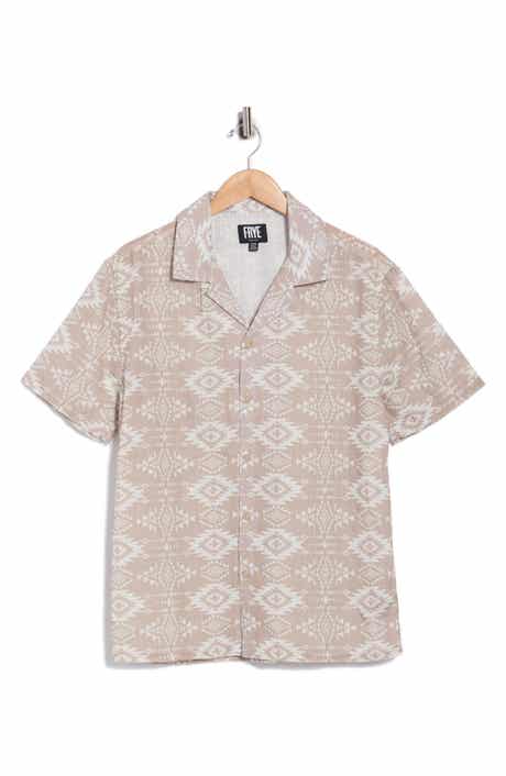 Frye Geometric Print Camp Shirt