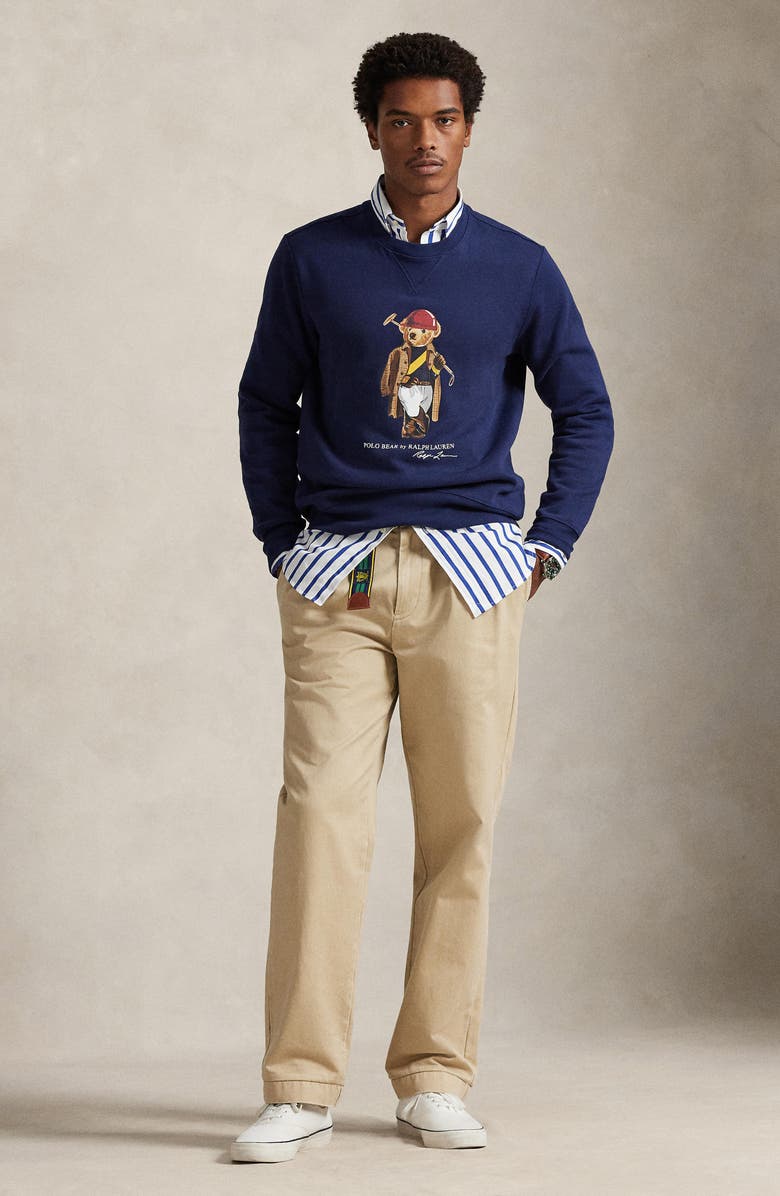 Polo Ralph Lauren Polo Bear Fleece Graphic Sweatshirt, Alternate, color, Newport Navy-Society Bear